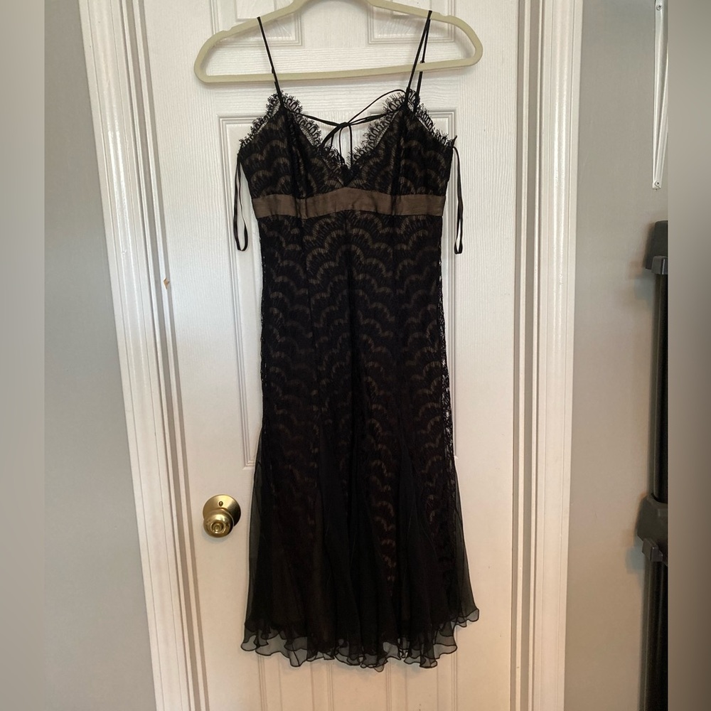BCBGMAXAZRIA Black Lace Slip Dress Size 4 BCBG Maxazria